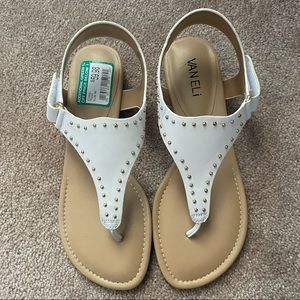 VANELi White Leather Sandals